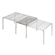 Squared Away&trade; Expandable Metal Mesh Cabinet Shelves in Matte Nickel (Set of 2)
