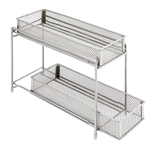 Alternate image 1 for Squared Away™ 2-Tier Metal Mesh Spice Organizer