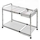 Alternate image 6 for Squared Away&trade; 2-Tier Metal Mesh Expandable Under-the-Sink Storage Shelf in Matte Nickel