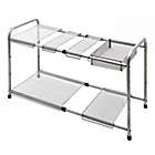 Alternate image 0 for Squared Away&trade; 2-Tier Metal Mesh Expandable Under-the-Sink Storage Shelf in Matte Nickel