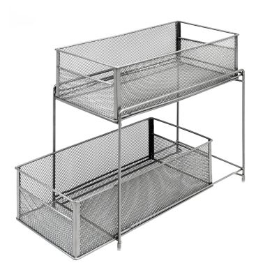 Squared Away&trade; 2-Tier Mesh Storage Cabinet w/ Sliding Basket Drawers