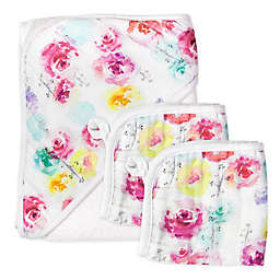 The Honest Company® 3-Piece Rose Blossom Hooded Towel and Washcloth Set