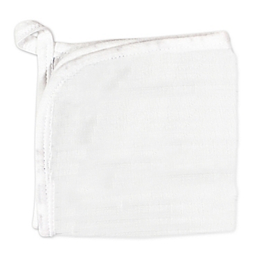 The Honest Company&reg; 3-Piece Bright White Hooded Towel and Washcloth Set. View a larger version of this product image.