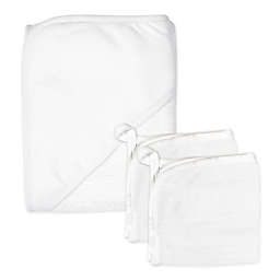 The Honest Company® 3-Piece Bright White Hooded Towel and Washcloth Set