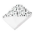 Alternate image 1 for The Honest Company&reg; 3-Piece Pattern Play Hooded Towel and Washcloth Set in White/Black