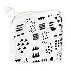 Alternate image 2 for The Honest Company&reg; 3-Piece Pattern Play Hooded Towel and Washcloth Set in White/Black