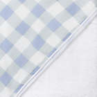 Alternate image 3 for The Honest Company&reg; 3-Piece Peach Buffalo Check Hooded Towel and Washcloth Set in White/Blue