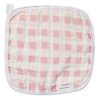 Alternate image 2 for The Honest Company&reg; 3-Piece Peach Buffalo Check Hooded Towel and Washcloth Set
