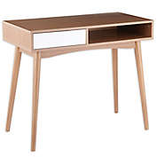 LumiSource&reg; Pebble Desk in Natural/White