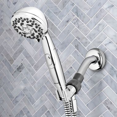 Waterpik&reg; PowerSpray Handheld Showerhead in Chrome. View a larger version of this product image.