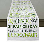 St. Patrick&#39;s Day Print 108-Inch Table Runner in Green/White