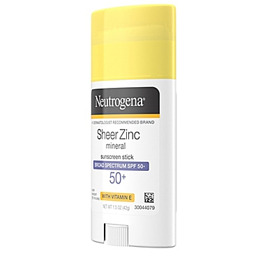 Neutrogena&reg; 1.5 oz. Sheer Zinc Mineral Sunscreen Stick Broad Spectrum SPF 50+. View a larger version of this product image.