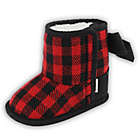 Alternate image 0 for Capelli New York Size 6-12M Buffalo Plaid Slipper in Red