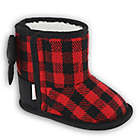 Alternate image 2 for Capelli New York Size 6-12M Buffalo Plaid Slipper in Red