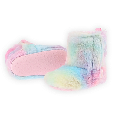 Capelli New York Size 18-24M Pastel Faux Fur Slipper. View a larger version of this product image.