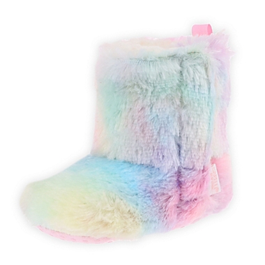 Capelli New York Size 0-6M Pastel Faux Fur Slipper. View a larger version of this product image.