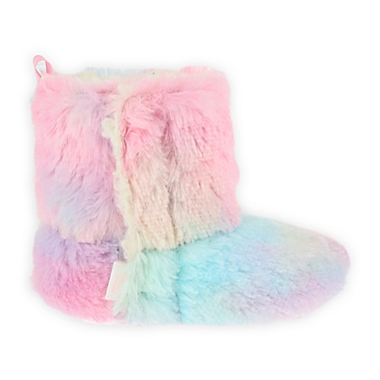 Capelli New York Size 18-24M Pastel Faux Fur Slipper. View a larger version of this product image.
