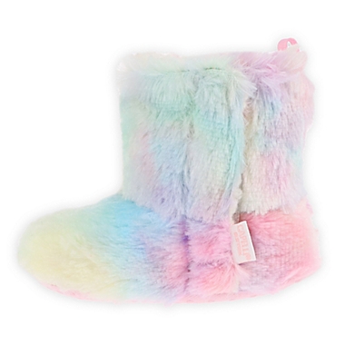 Capelli New York Size 0-6M Pastel Faux Fur Slipper. View a larger version of this product image.