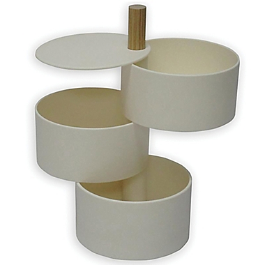 Squared Away&trade; 3-Tier Trinket Tray in Coconut Milk. View a larger version of this product image.