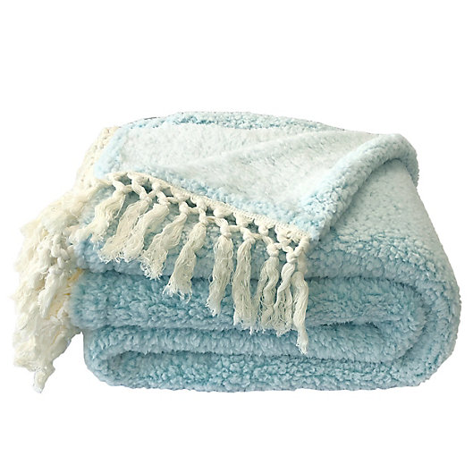 Alternate image 1 for Wild Sage™ Naomi Sherpa Throw Blanket in Ether