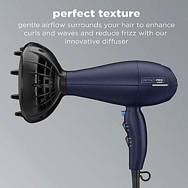 InfinitiPRO by Conair&reg; Natural Texture Hair Dryer in Blue. View a larger version of this product image.