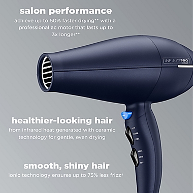 InfinitiPRO by Conair&reg; Natural Texture Hair Dryer in Blue. View a larger version of this product image.