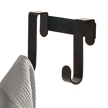 Squared Away&trade; Steel Over-the-Cabinet Double Hook in Phantom. View a larger version of this product image.