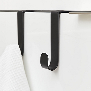 Squared Away&trade; Steel Over-the-Cabinet Double Hook in Phantom. View a larger version of this product image.