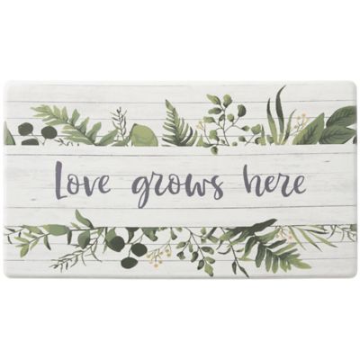 Bee &amp; Willow&trade; Love Grows Here 20&quot; x 36&quot; Comfort Kitchen Mat in Natural