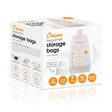 Crane 30-Pack 6 oz. Breast Milk Storage Bags. View a larger version of this product image.