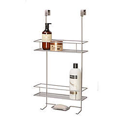Simply Essential&trade; Over-the-Shower Door Caddy in Brushed Nickel