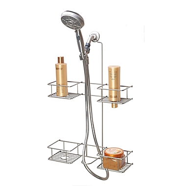 Simply Essential&trade; 4-Tier Shower Hose Caddy in Brushed Nickel. View a larger version of this product image.