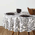 Alternate image 1 for Bee &amp; Willow&trade; Paisley 70-Inch Round Laminated Tablecloth in Grey