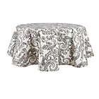 Alternate image 0 for Bee &amp; Willow&trade; Paisley 70-Inch Round Laminated Tablecloth in Grey