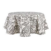 Bee &amp; Willow&trade; Paisley 70-Inch Round Laminated Tablecloth in Grey