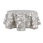 Alternate image 0 for Bee &amp; Willow&trade; Paisley 70-Inch Round Laminated Tablecloth in Grey