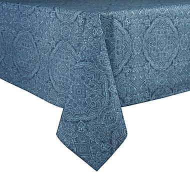 Bee &amp; Willow&trade; Etched 52-Inch x 70-Inch Oblong Laminated Tablecloth in Chambray. View a larger version of this product image.
