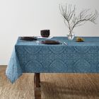 Alternate image 1 for Bee &amp; Willow&trade; Etched 60-Inch x 120-Inch Oblong Laminated Tablecloth in Chambray