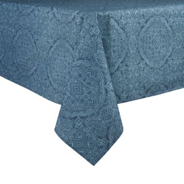 Bee &amp; Willow&trade; Etched 60-Inch x 120-Inch Oblong Laminated Tablecloth in Chambray. View a larger version of this product image.