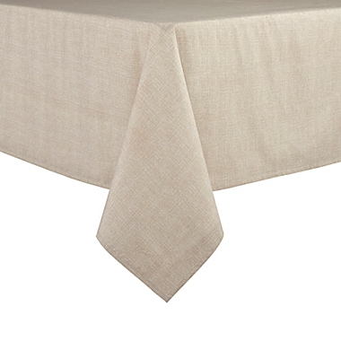 Bee &amp; Willow&trade; Textured Weave 60-Inch x 102-Inch Oblong Laminated Tablecloth in Taupe. View a larger version of this product image.