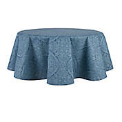 Bee &amp; Willow&trade; Etched 70-Inch Round Laminated Tablecloth in Chambray