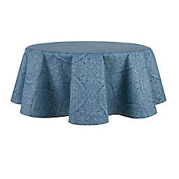 Bee & Willow™ Etched 70-Inch Round Laminated Tablecloth in Chambray