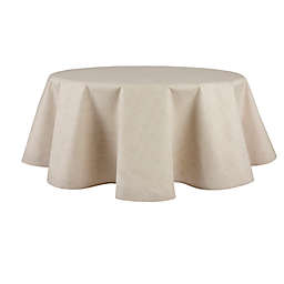 Bee & Willow™ Textured Weave 70-Inch Round Laminated Tablecloth in Taupe