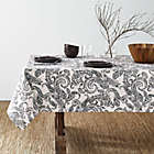Alternate image 1 for Bee &amp; Willow&trade; Paisley 60-Inch x 102-Inch Oblong Laminated Tablecloth in Grey