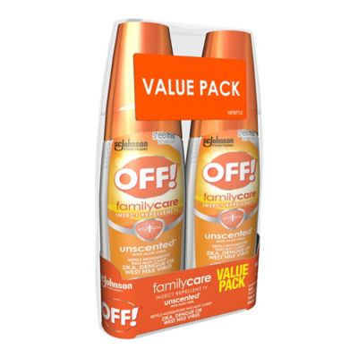 OFF!&reg; 2-Pack 6 fl. oz. FamilyCare Unscented&reg; Insect Repellent IV Sprays