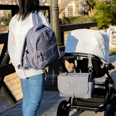 TWELVElittle Tiny-Go Twinkle Diaper Backpack in Grey. View a larger version of this product image.