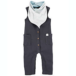 carter's® Size 6M 2-Piece Jumpsuit and Bandana Bib Set in Navy