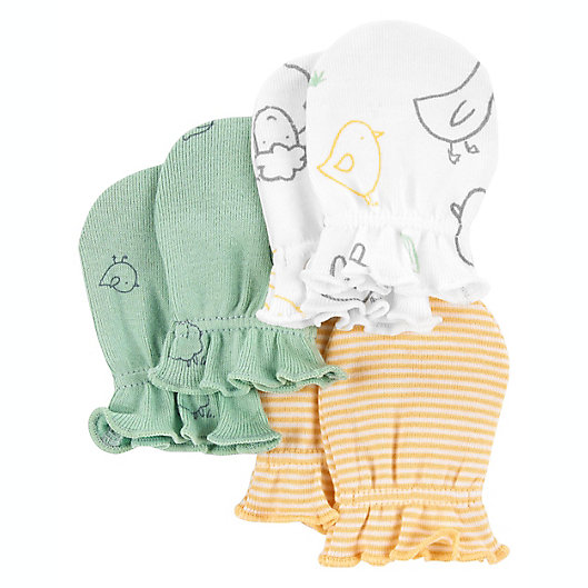 Alternate image 1 for carter's® 3-Pack Mittens in Ivory