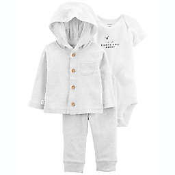 carter's® 3-Piece Sheep Cardigan, Bodysuit, and Pant Set in Ivory