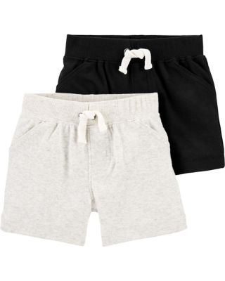 carter&#39;s&reg; 2-Pack Cotton Shorts in Black/Grey